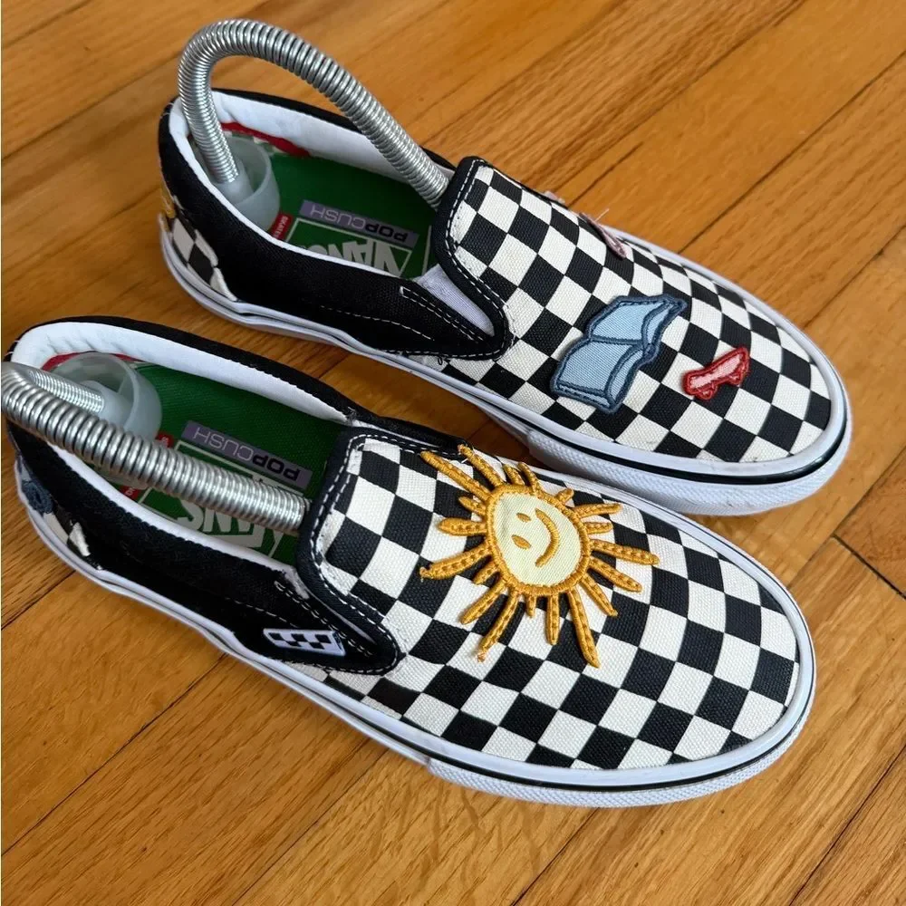 Vans Skate Era Skateistan Checkerboard Canvas Suede Men Shoes Size 5.5 - Picture 3 of 12